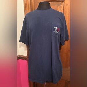 Vineyard Vines Lacrosse Navy Short-Sleeve Pocket Tee with Embroidered Logo